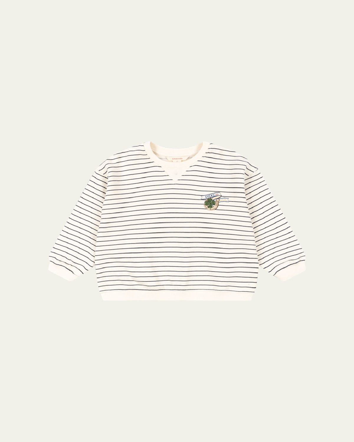 Boy's Amio Lucky Pin Striped Sweatshirt, Size 6M-6