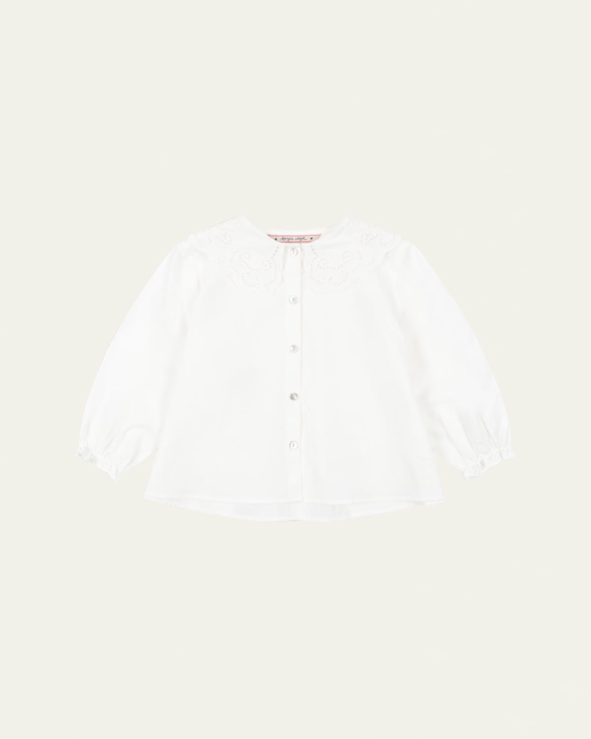 Girl's Rio Pointelle Collard Shirt, Size 18M-10