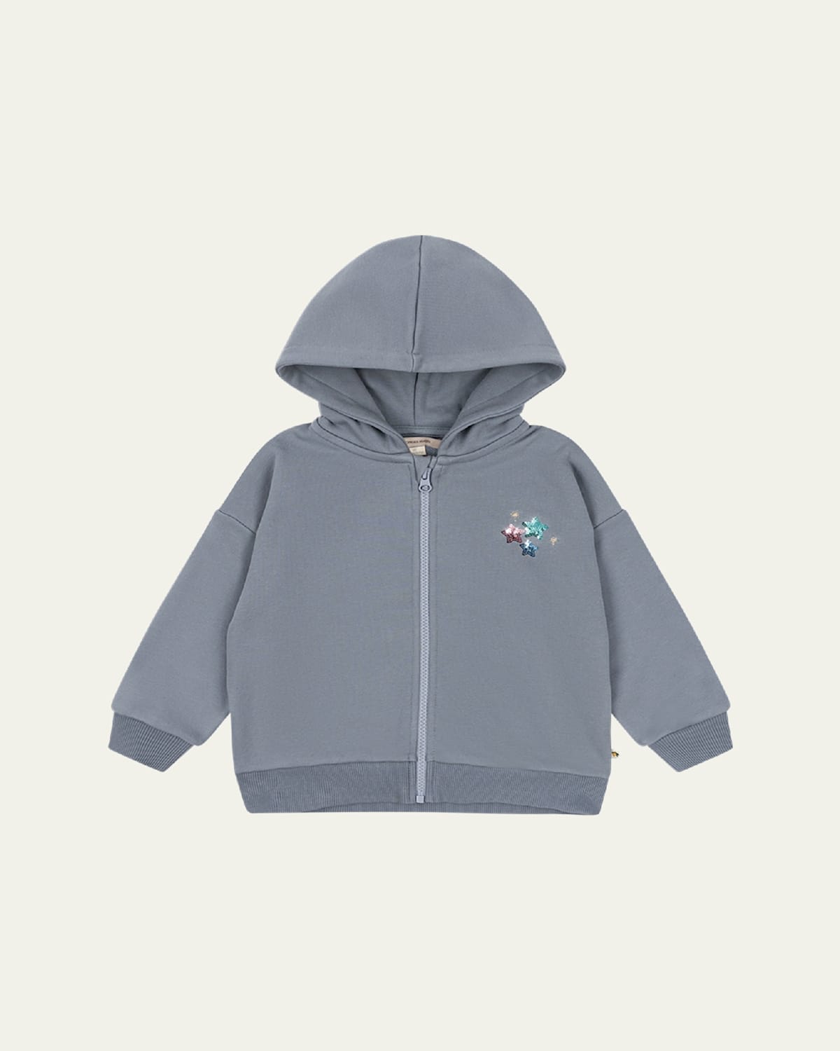 Girl's Lou Sequin Stars Hoodie, Size 9M-10