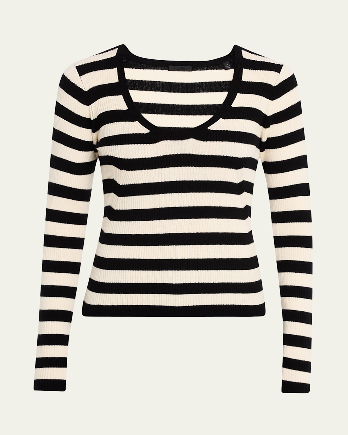 Striped Wool Long-Sleeve Sweater