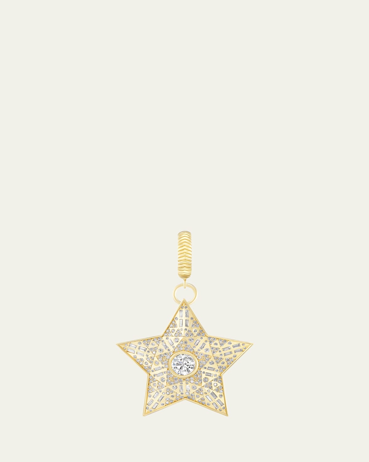 18K Yellow Gold Major Supernova Star Diamond Pendant