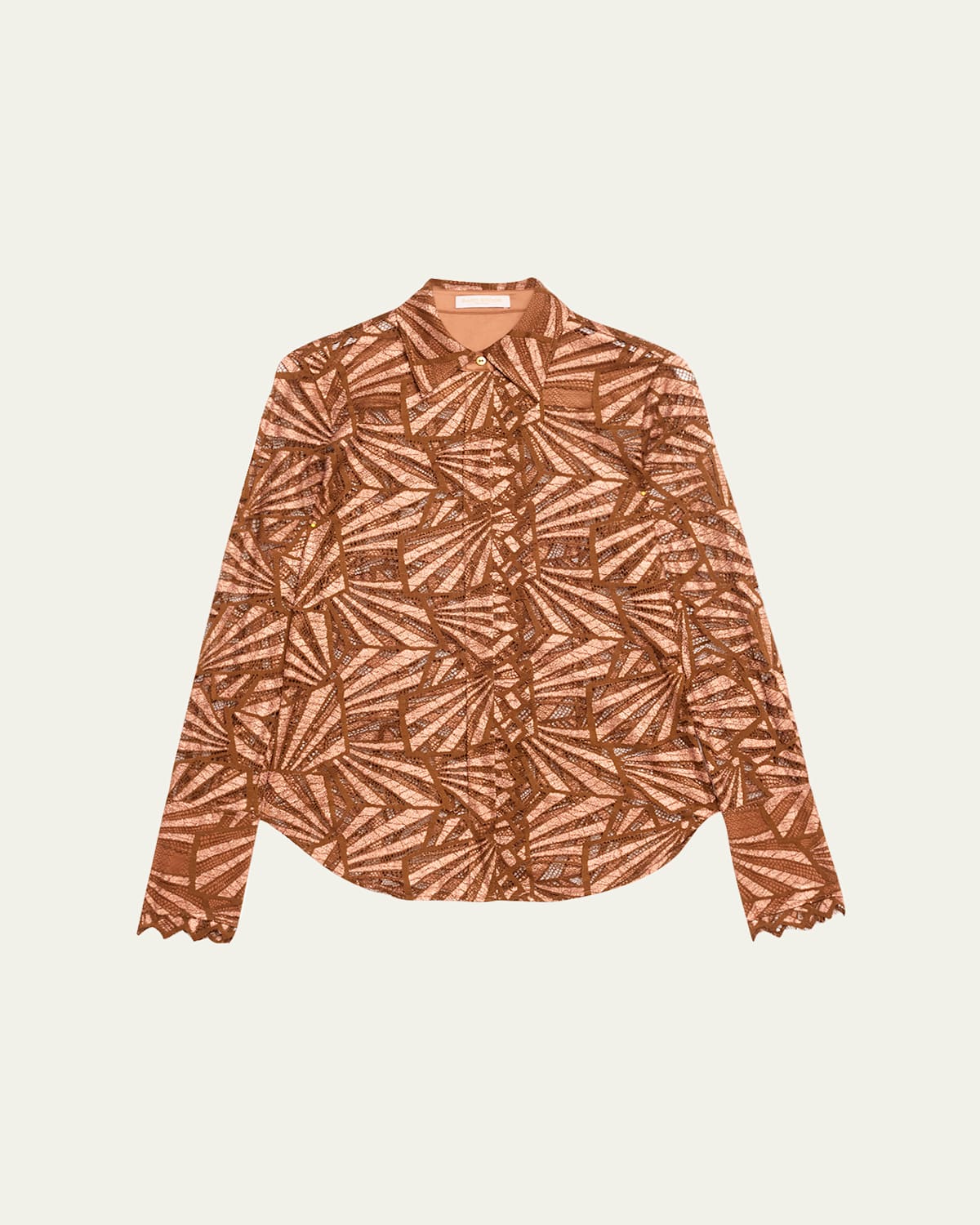 RAMY BROOK PRISCILLA LACE BUTTON-FRONT SHIRT 