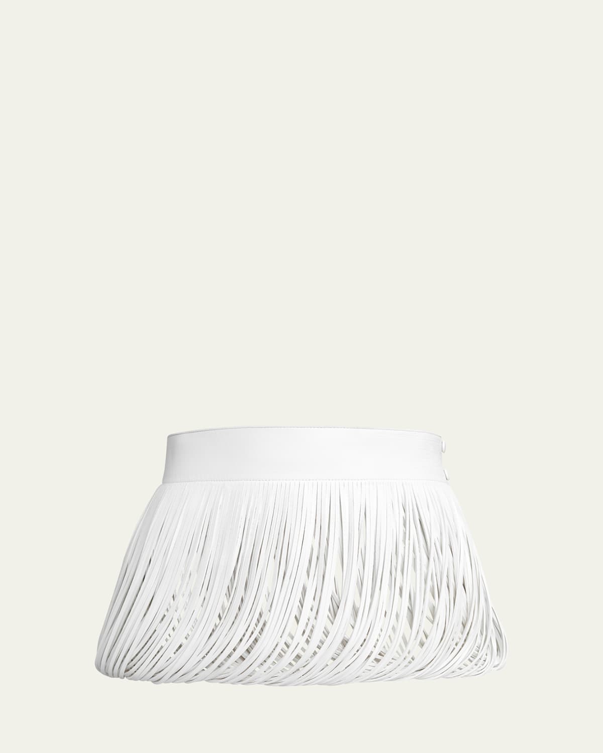 Open Fringe Leather Skirt Belt