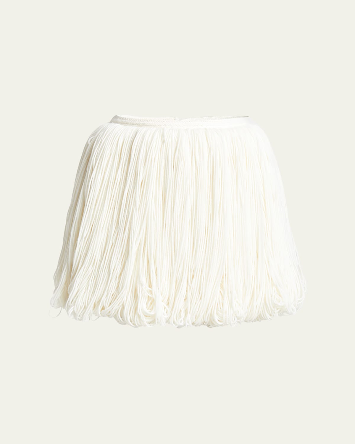 Shop Alaïa Fringe Bubble Mini Skirt In Blanc Casse