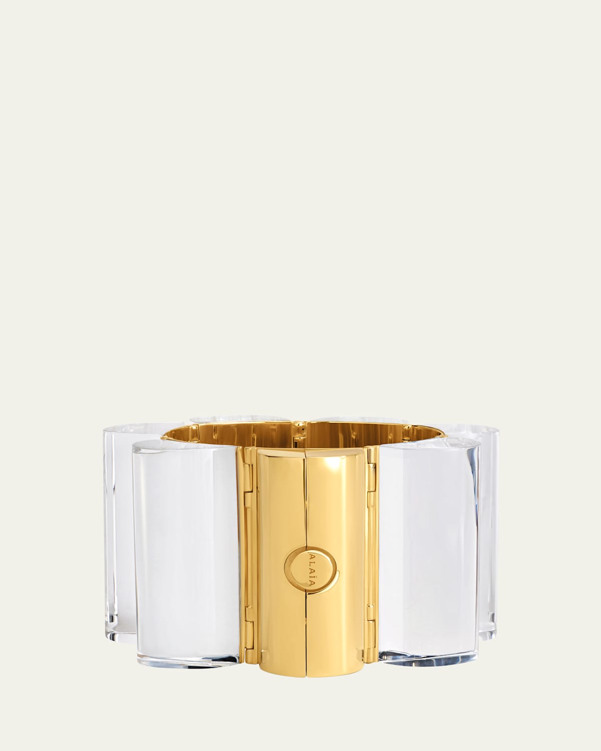 Lucite Stacking Tube Cuff Bracelet