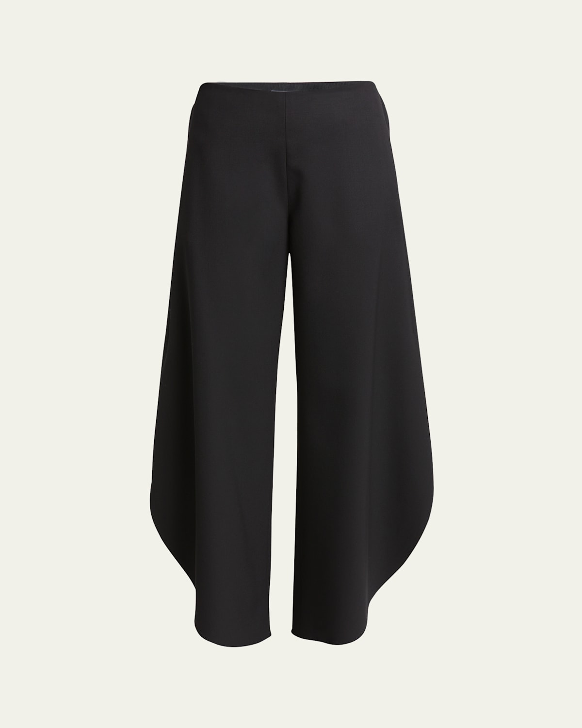 Rounded Wide-Leg Trousers