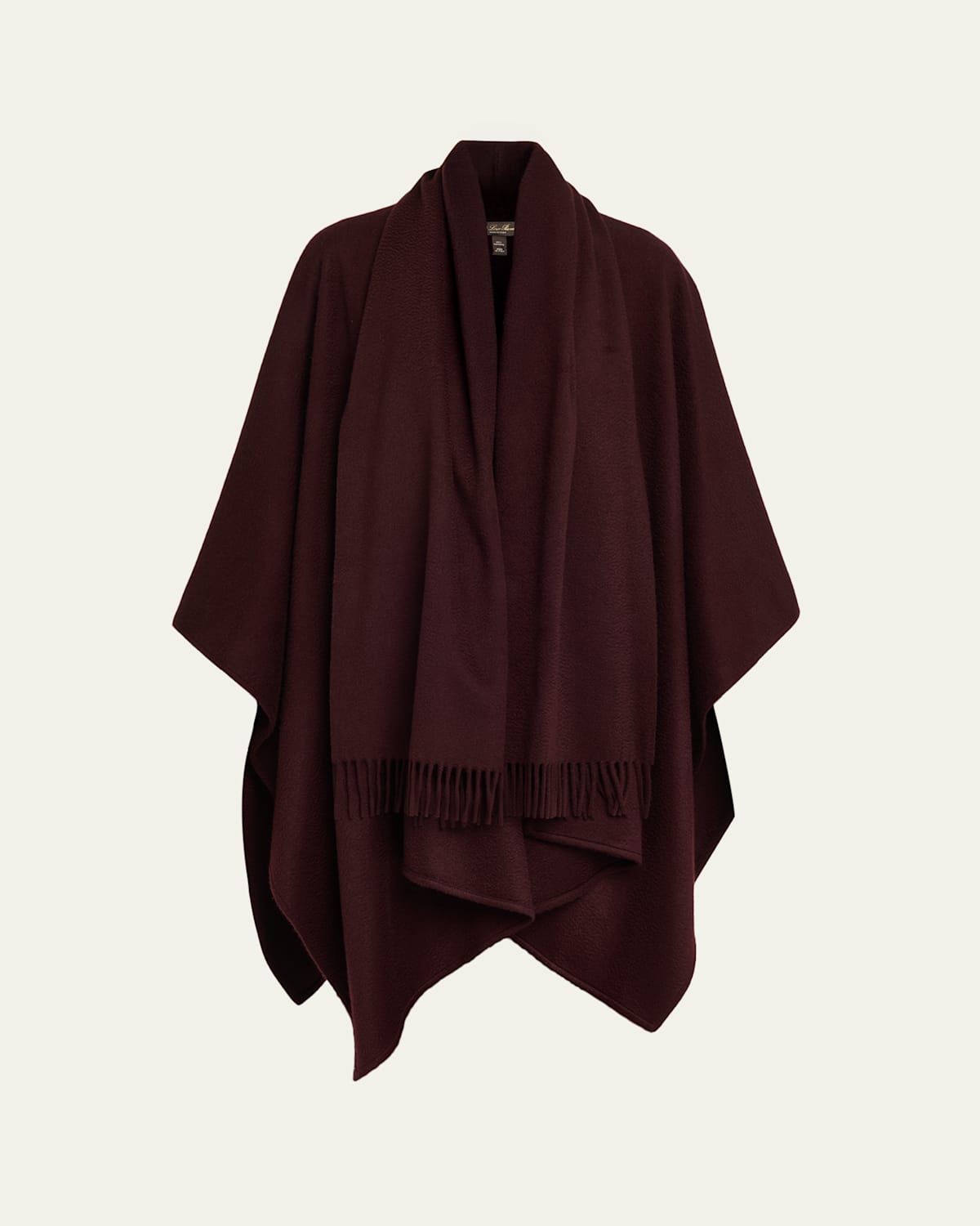 Loro Piana Daisy Fringed Cashmere Cape In Brown