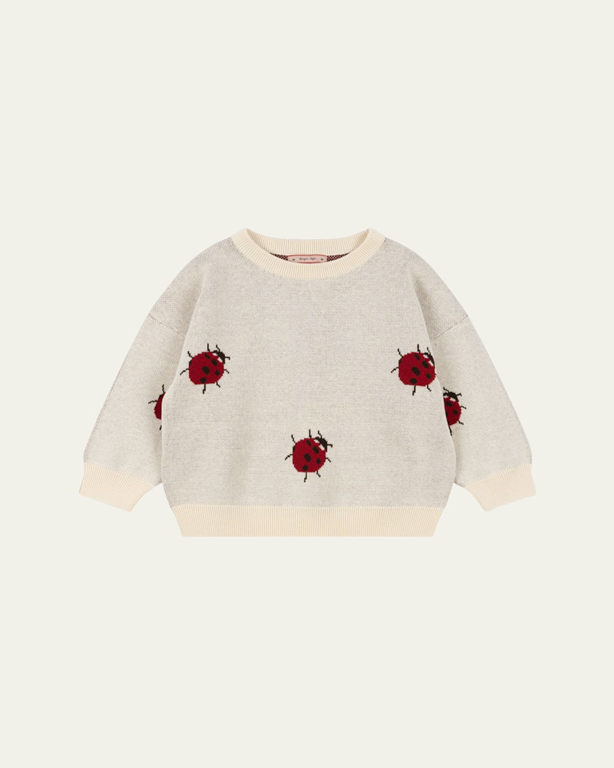 Girl's Lapis Ladybug-Print Sweater, Size 3M-10