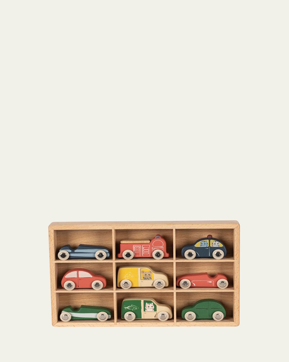 Kid's Wooden Mini Car Set Toy