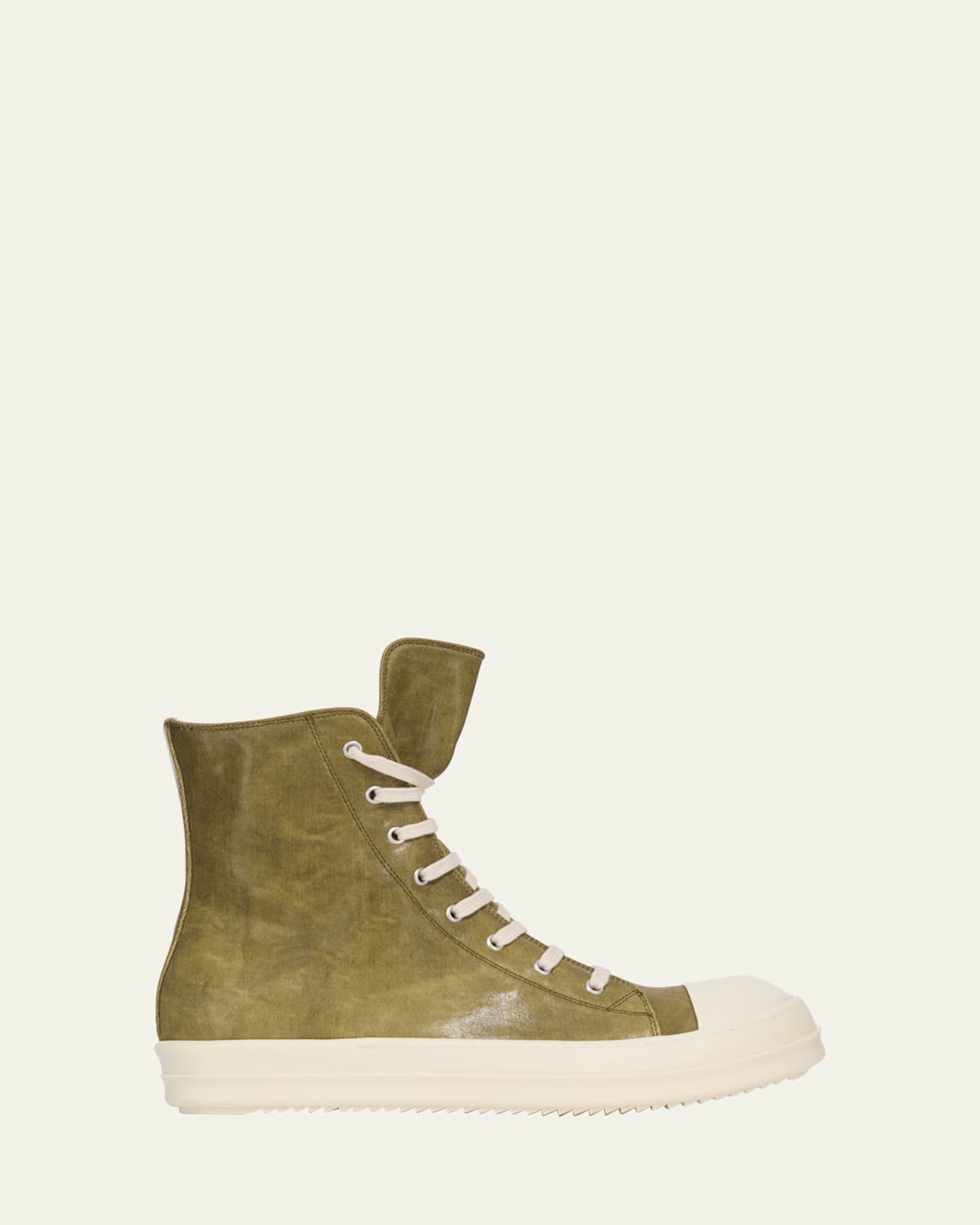 Men's Coated Denim High-Top Sneakers