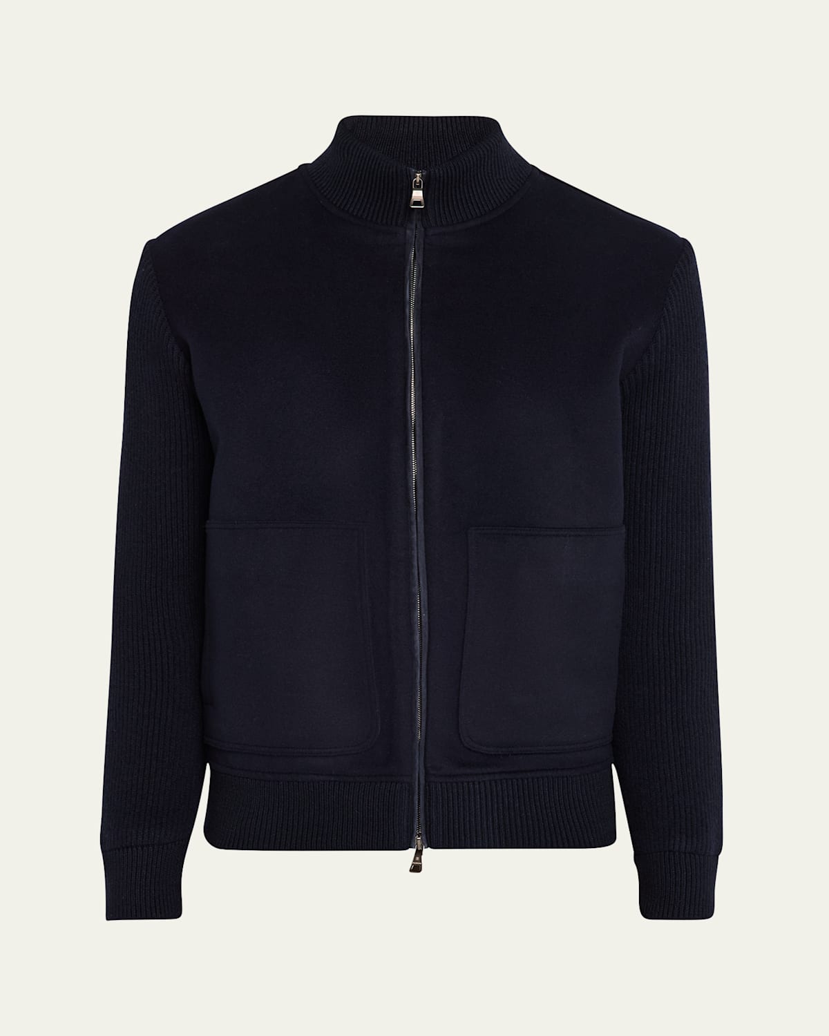 Men's Wool Full-Zip Sweater