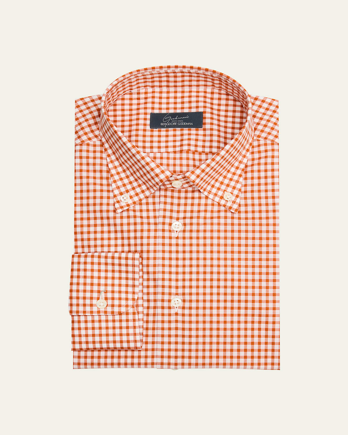 Men's Cotton Gingham Check Sport Shirt