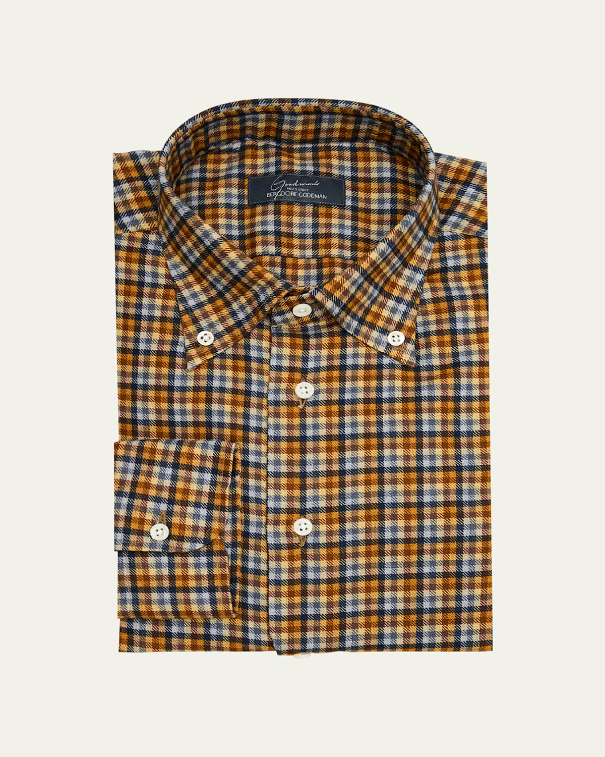 Men's Cotton Gingham Check Sport Shirt