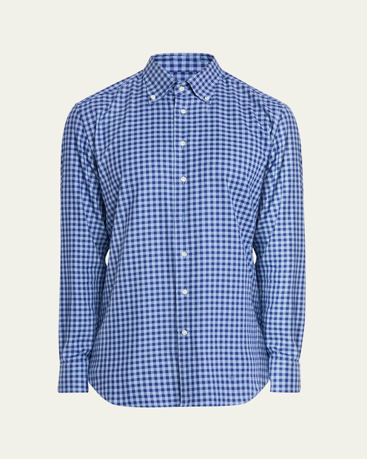 Men's Cotton Gingham Check Sport Shirt