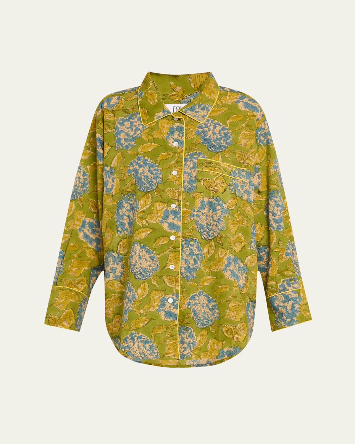 FOLKLOORE FLORAL-PRINT COTTON PAJAMA SET 
