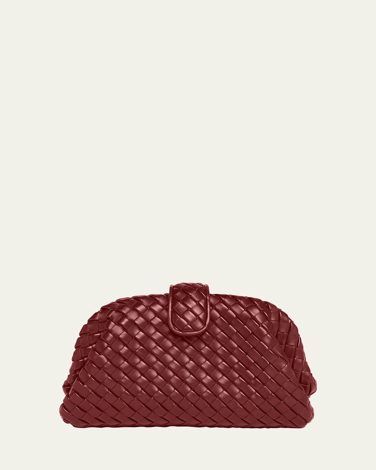 Bottega Veneta Lauren 1980 Mini Clutch Bag With Chain Strap In Barolo