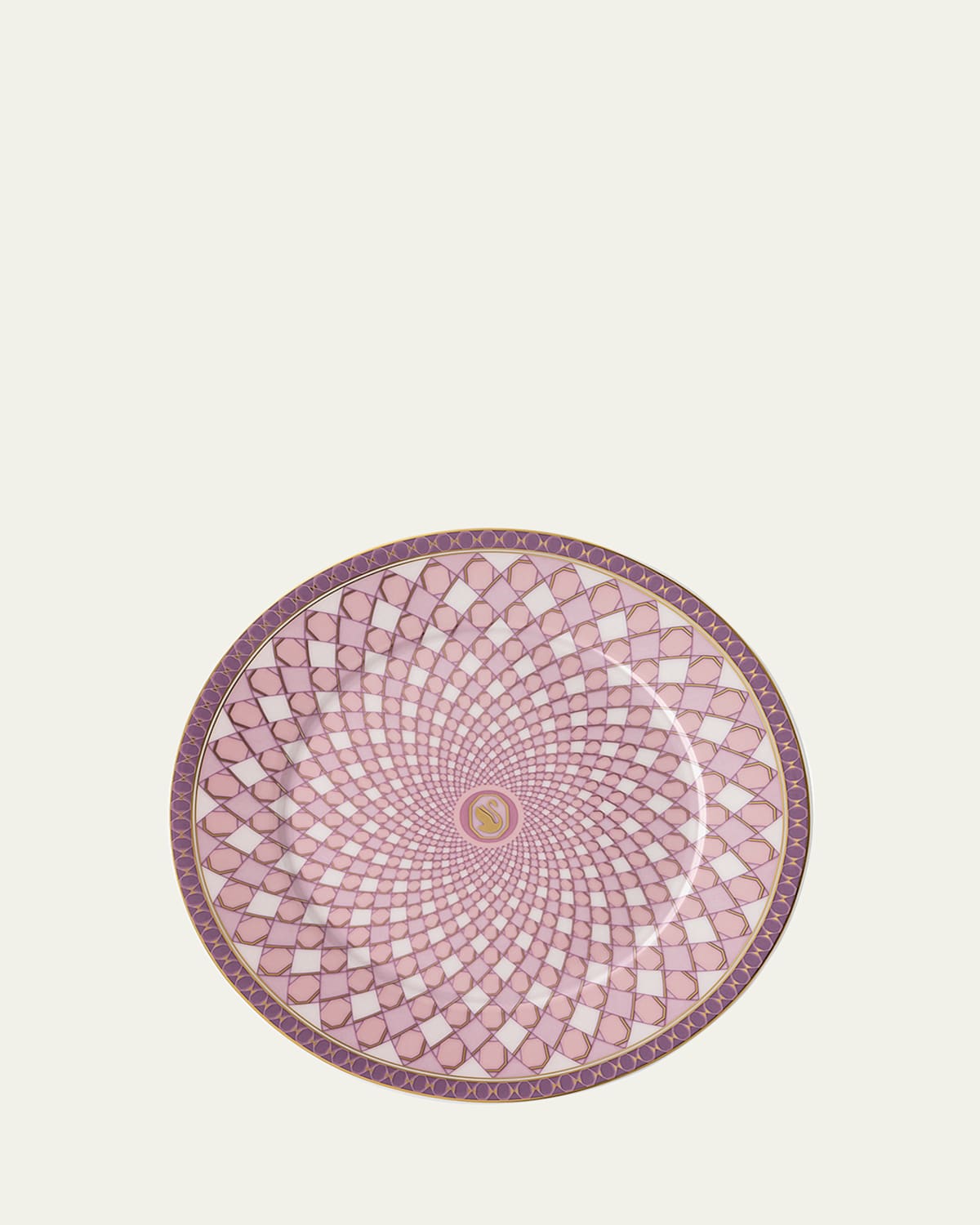 Swarovski Signum Bread & Butter Plate, 7" In Pink