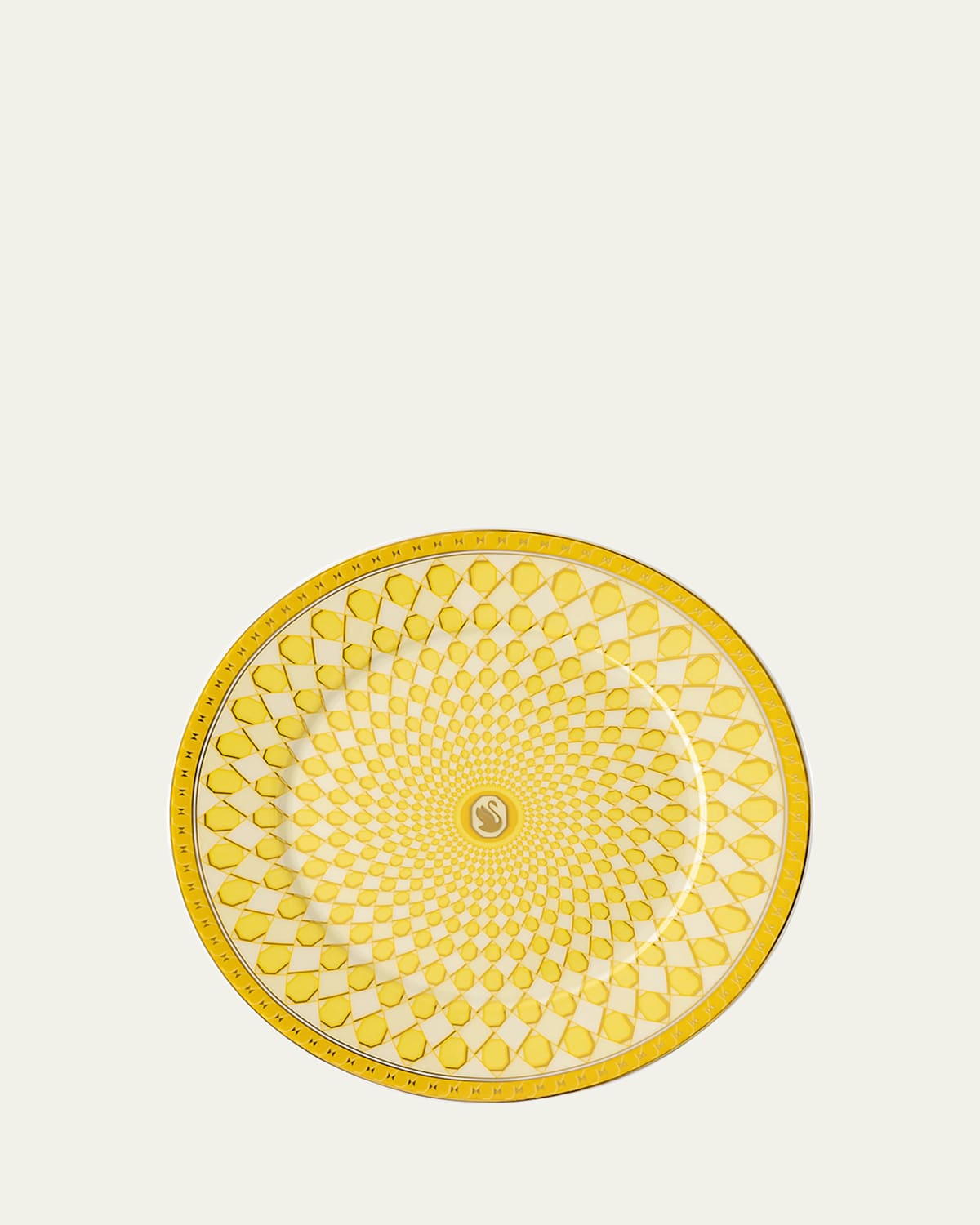 Swarovski Signum Bread & Butter Plate, 7" In Yellow