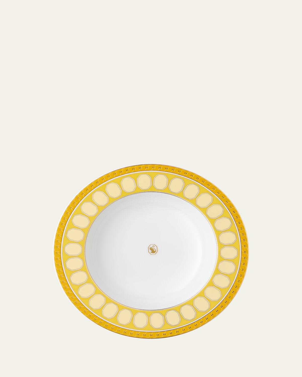 Swarovski Signum Rim Soup Plate, 9.5" In Yellow