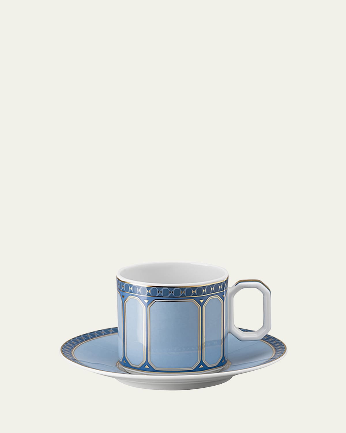 Swarovski Signum Espresso Cup & Saucer In Blue