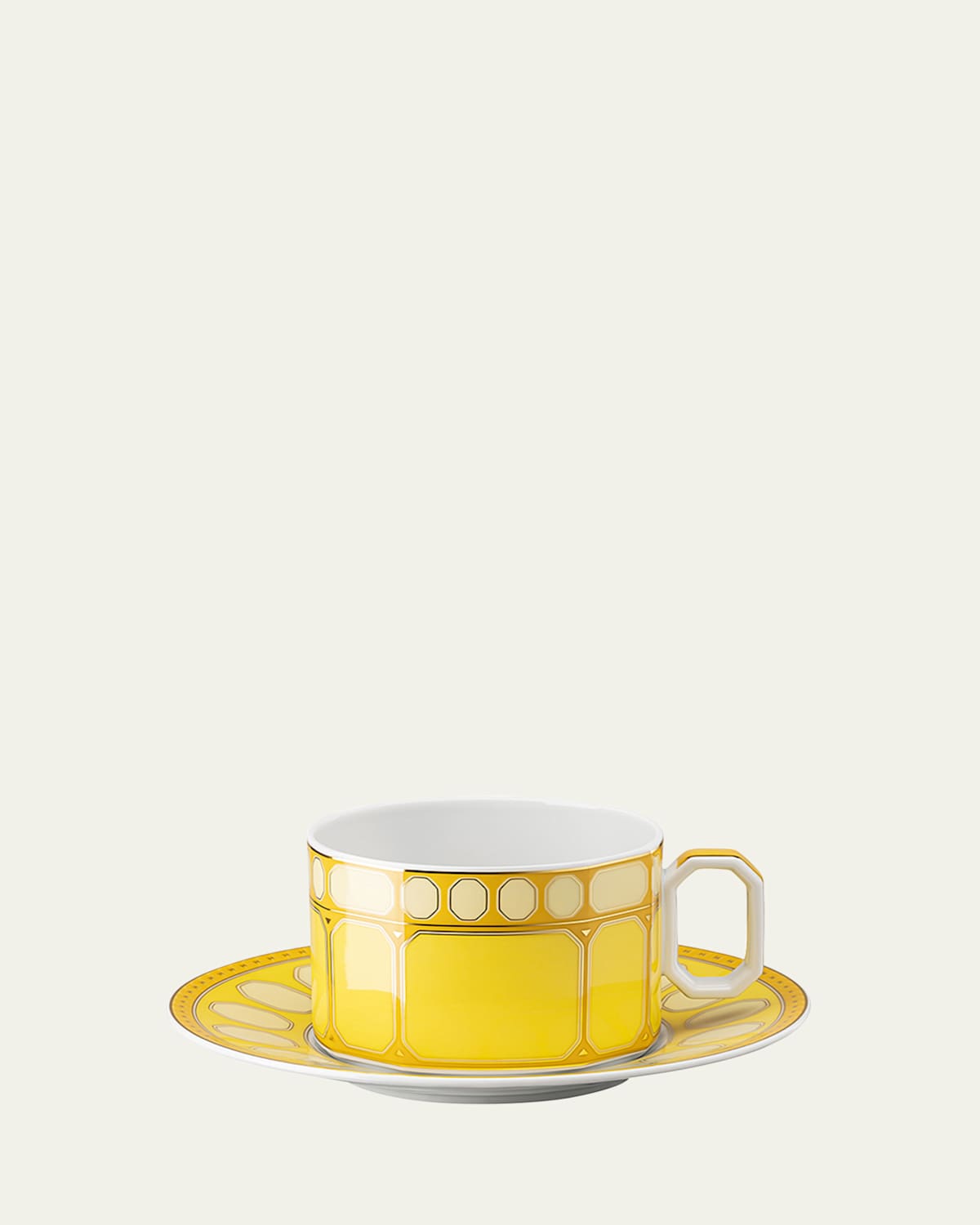 Swarovski Signum Tea Cup & Saucer, Jonquil Yellow In Yellow