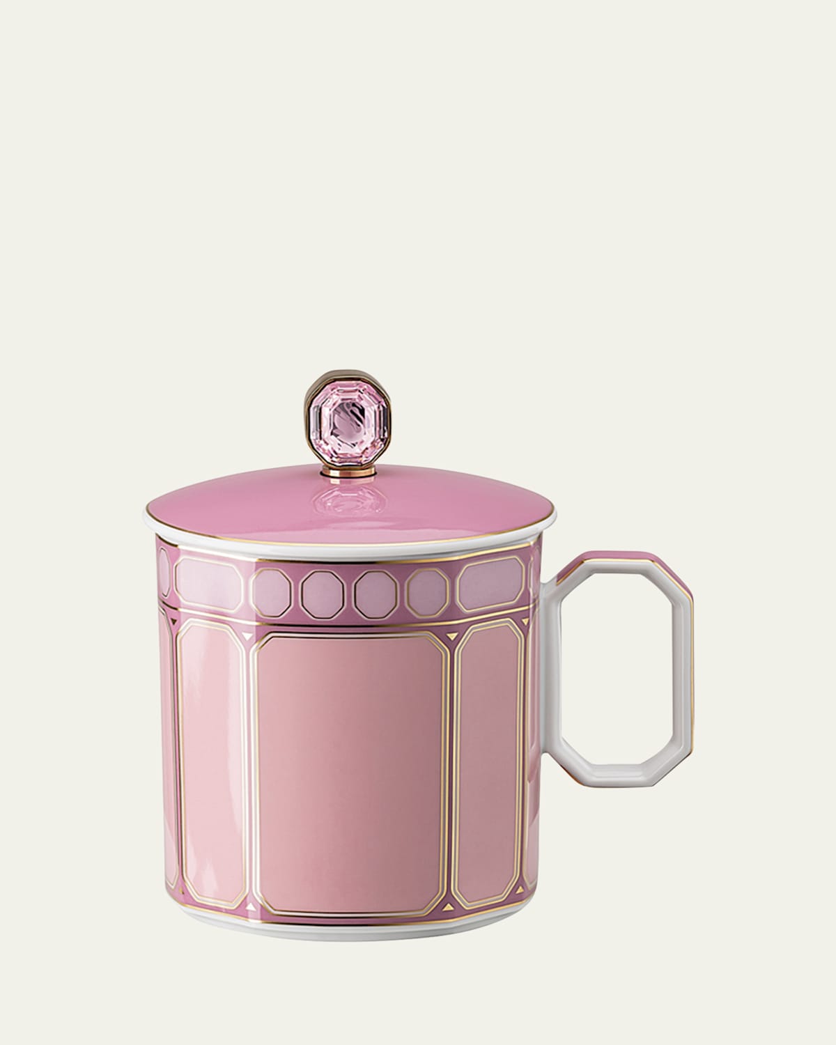 Swarovski Signum Mug With Lid, Rose Pink In Pink