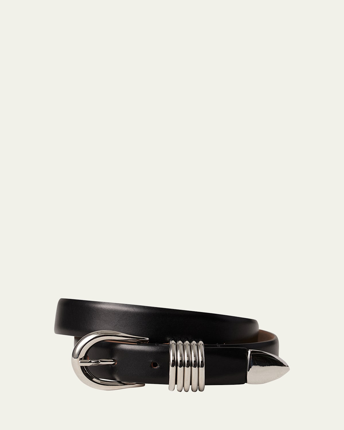Dehanche Hollyhock Belt In Ivory Silver
