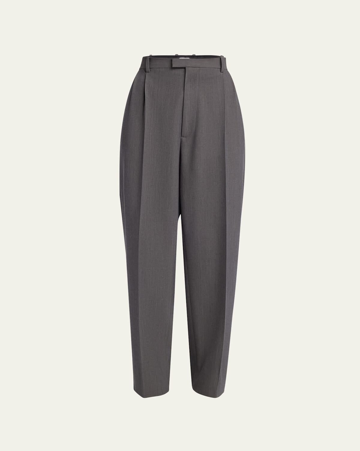 Bottega Veneta Tapered Wool Stretch Tricotine Trousers In Graphite