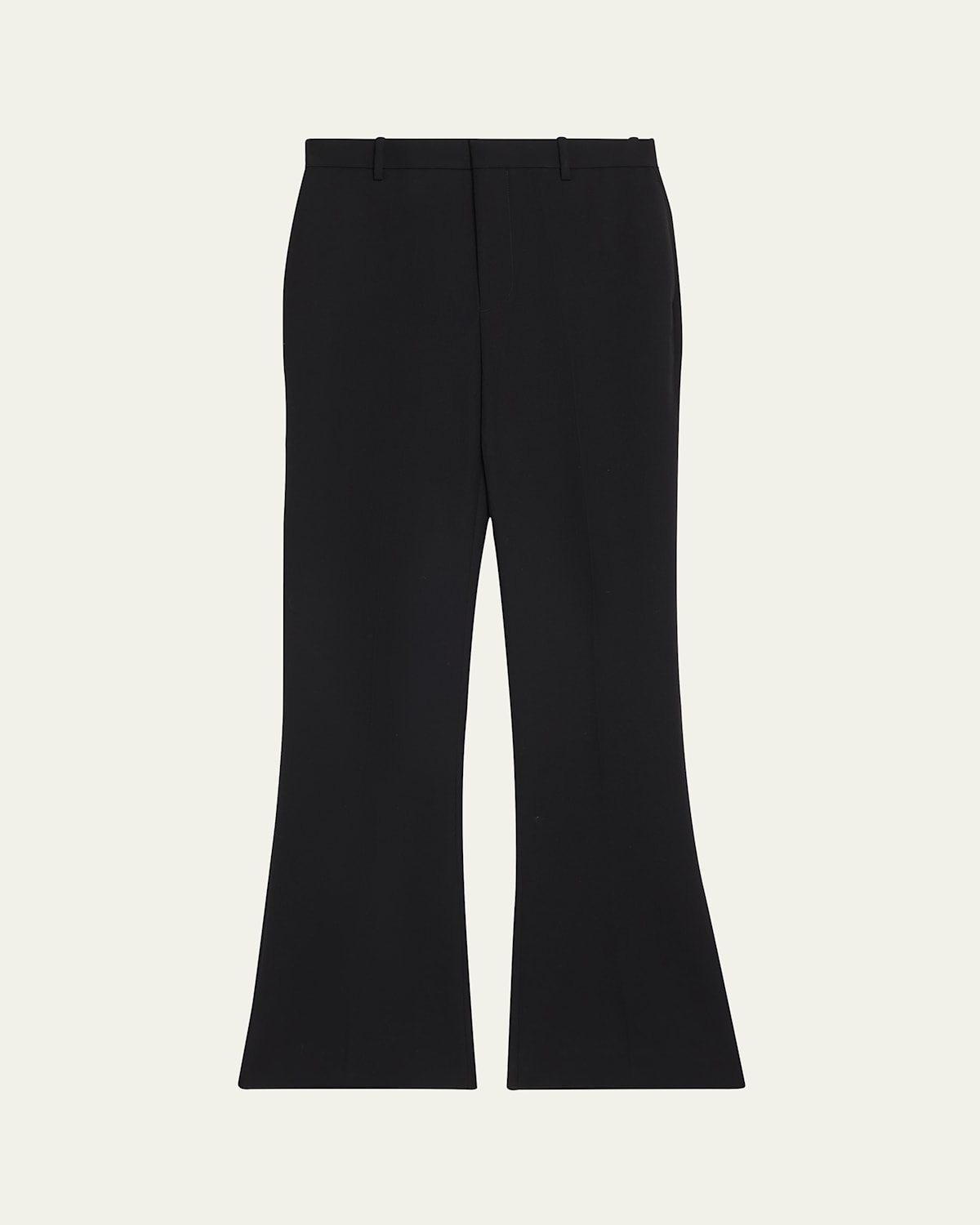 Bottega Veneta Wool Twill Flare Trousers In Nero