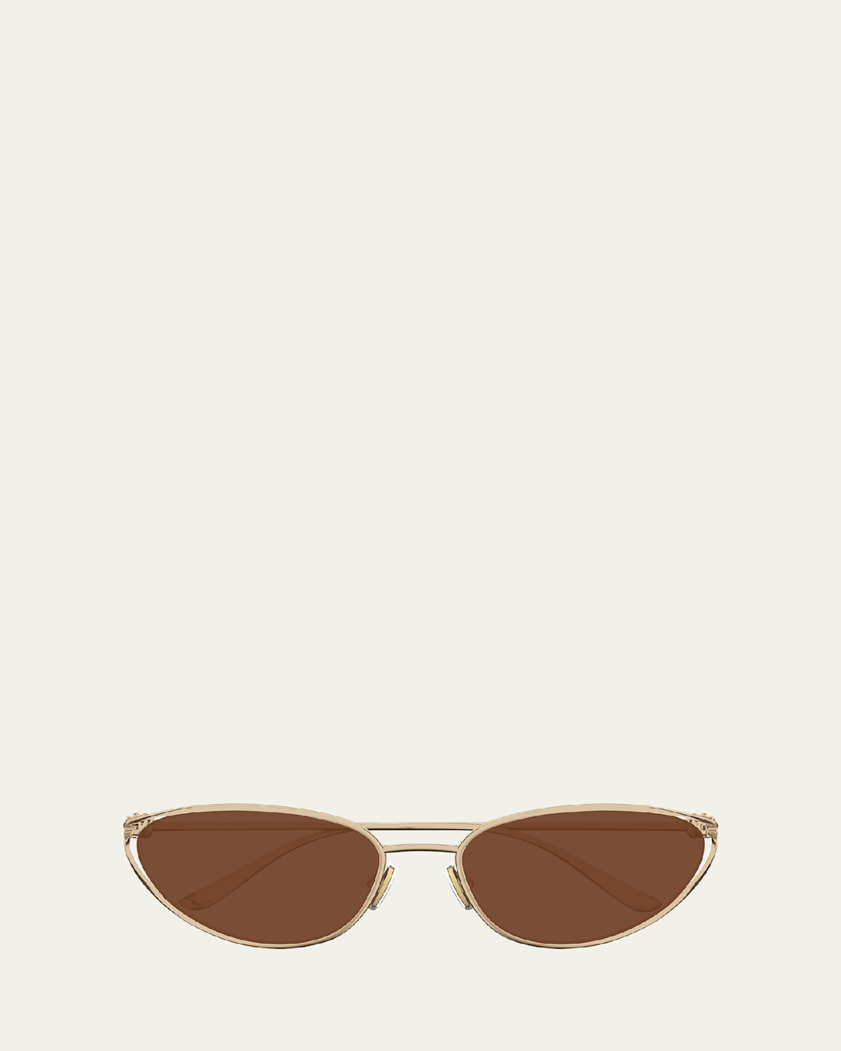 Bottega Veneta Bv1330s Linea Knot 003 Gold Brown Sunglasses In Shiny Rose Gold Btv