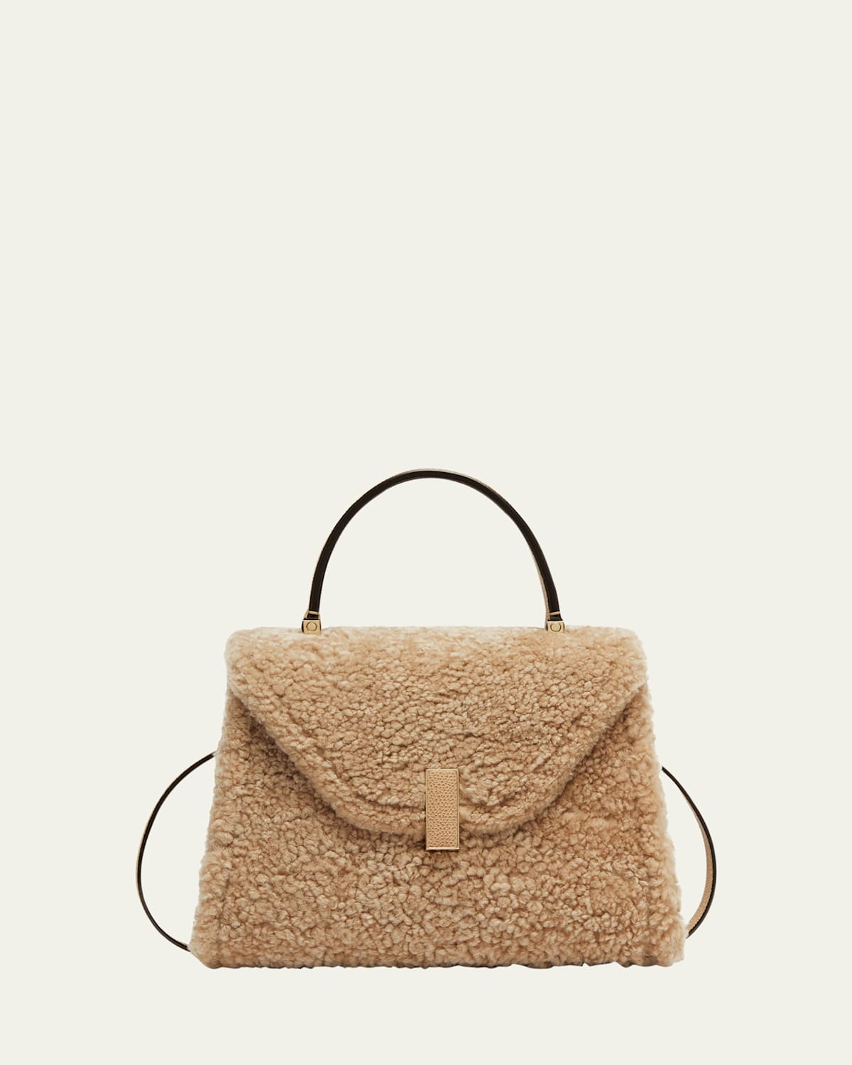 Iside Mini Sheep Shearling Fur Top-Handle Bag