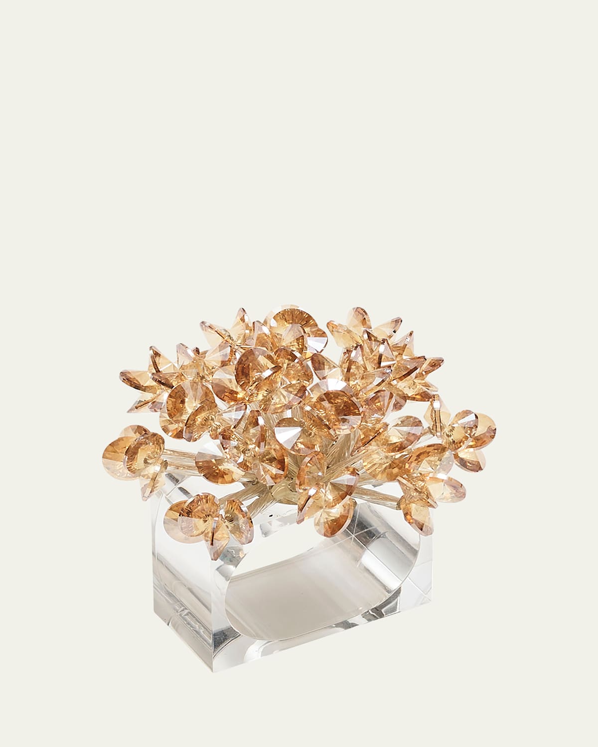 Kim Seybert Aster Napkin Ring In Champagne