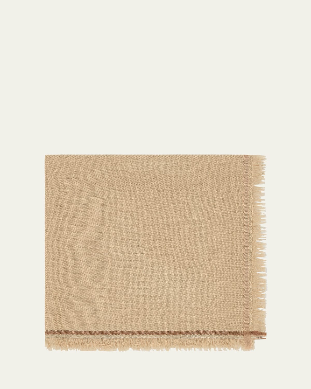 Cashmere Striped Trim Scarf