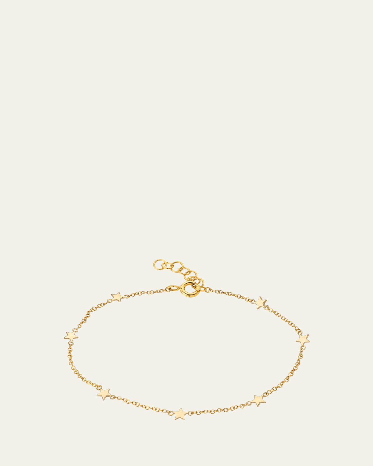 14K Gold Star Charms Bracelet