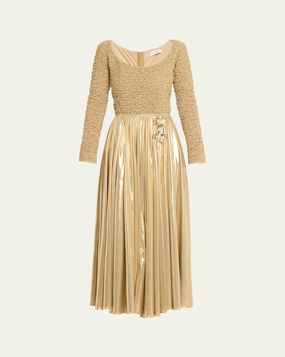 HARBISON AILEY II MIXED-MEDIA DRESS 