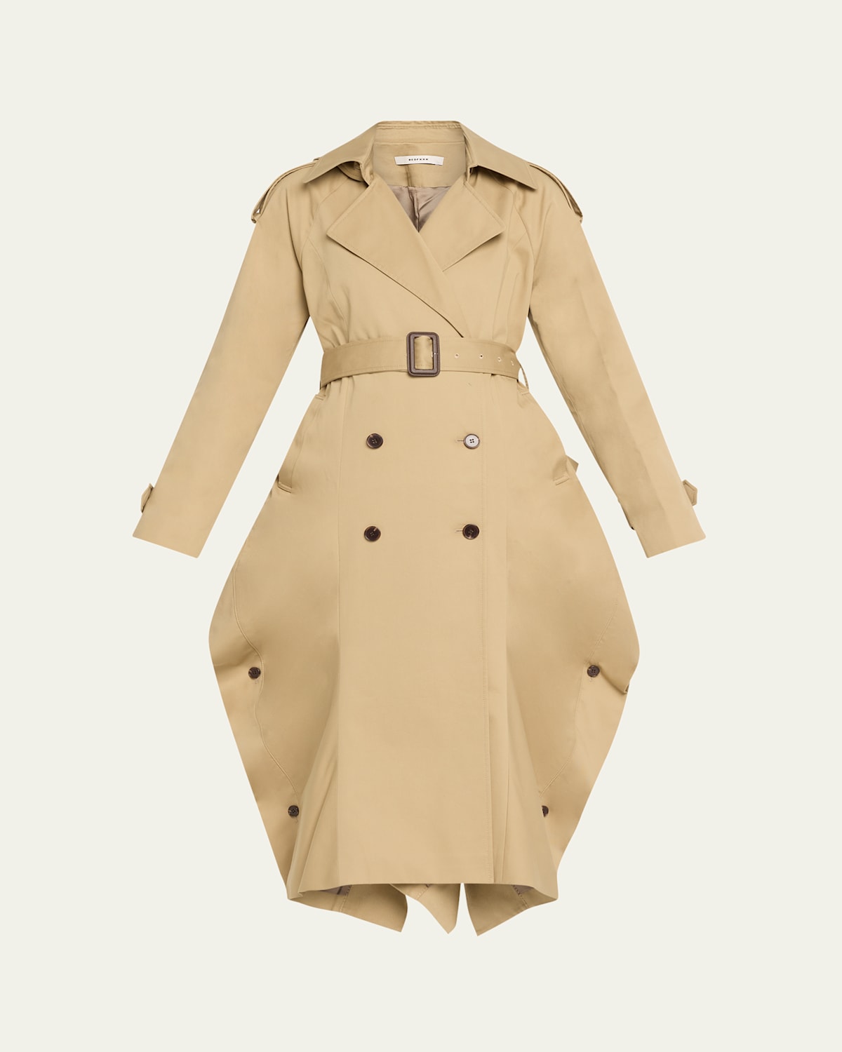 Decon Wavy Double-Breasted Trench Coat