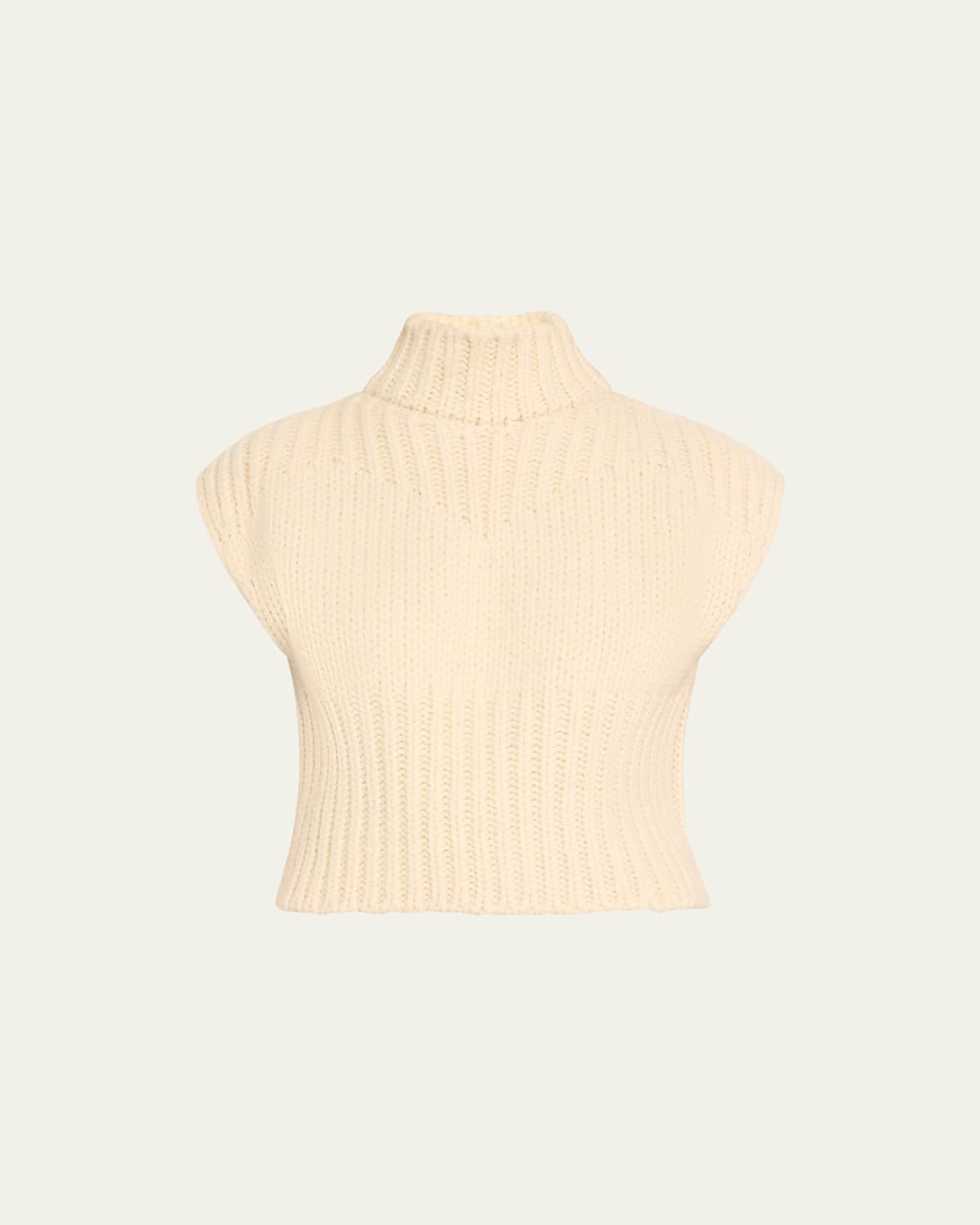 Haure Chunky Cap-Sleeve Turtleneck Sweater