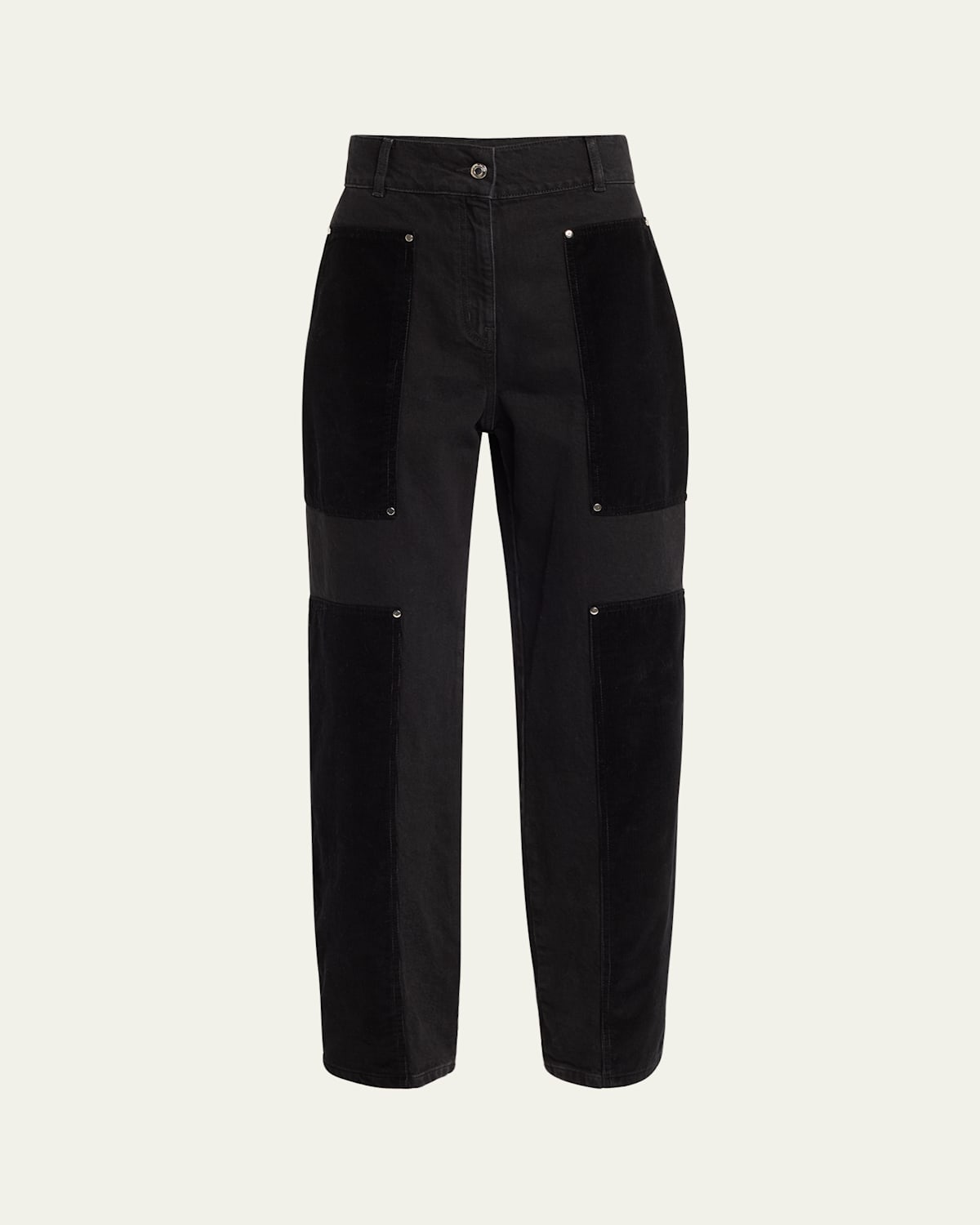 Elyssa Straight-Leg Patch Jeans