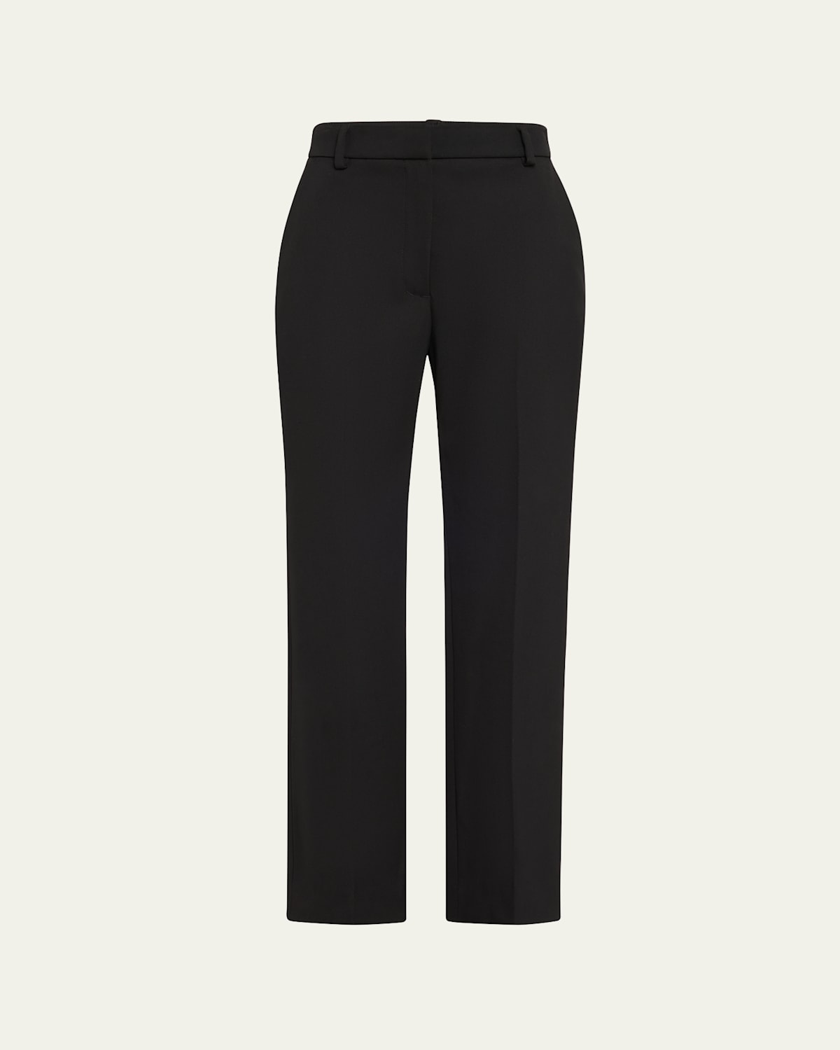 OSCAR DE LA RENTA STRAIGHT LEG WOOL GABARDINE PANTS 