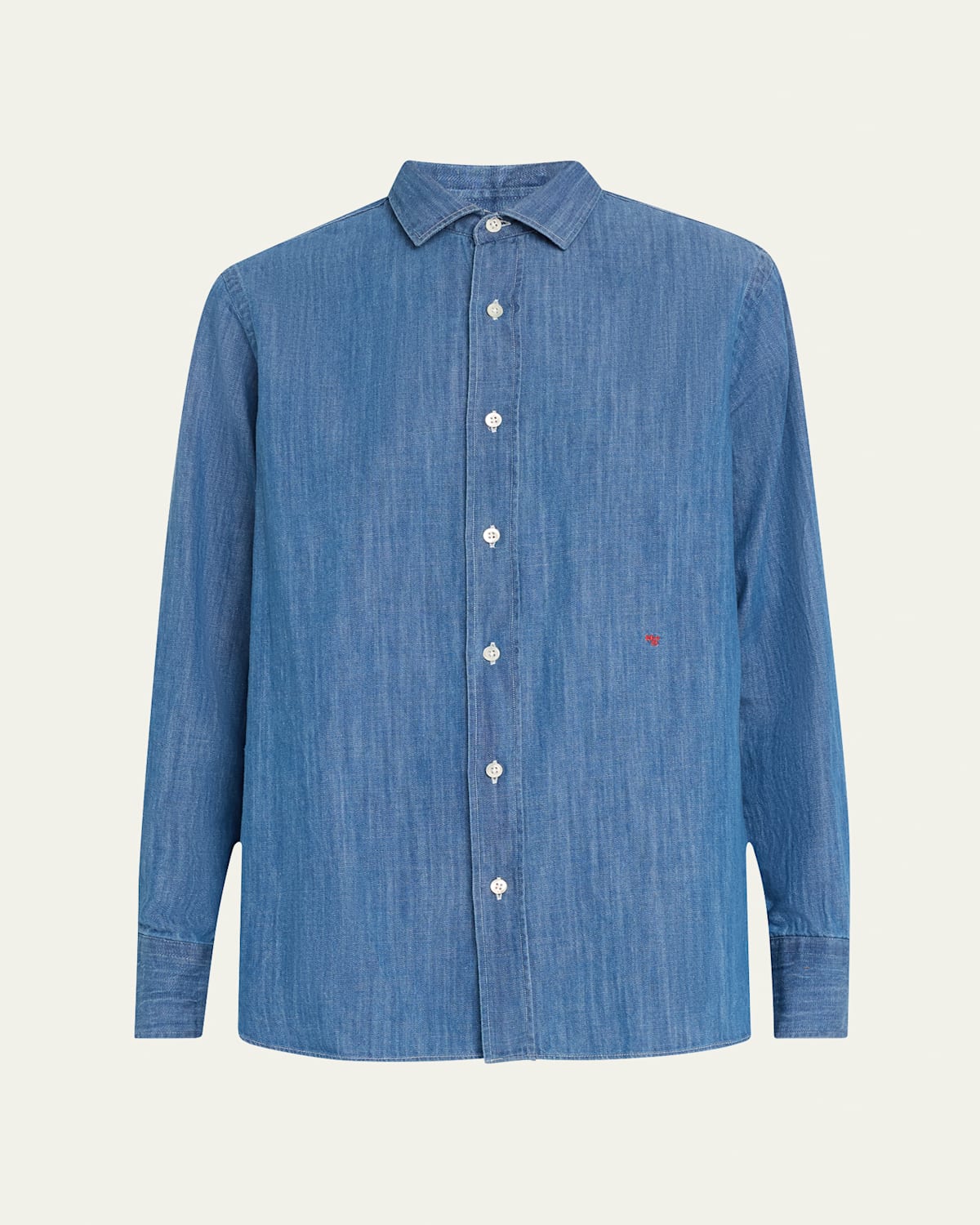 Button-Down Cotton Denim Shirt
