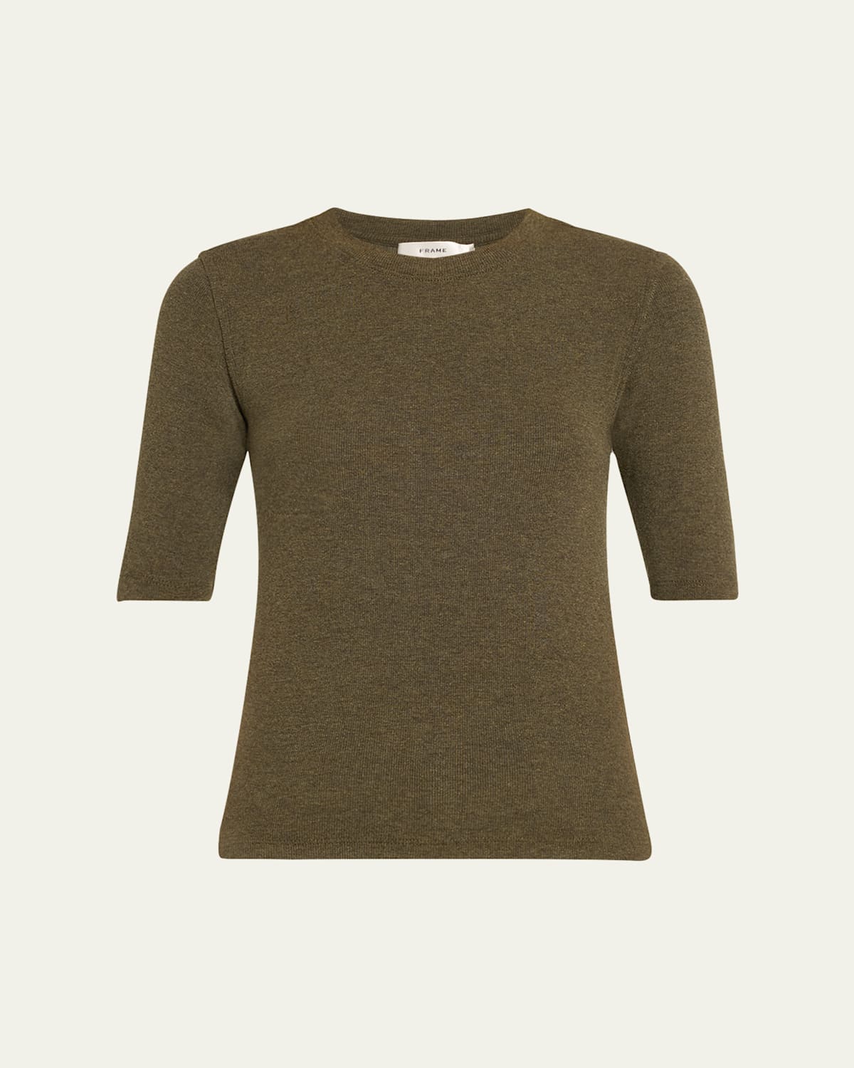 FRAME RIBBED CREWNECK TEE 