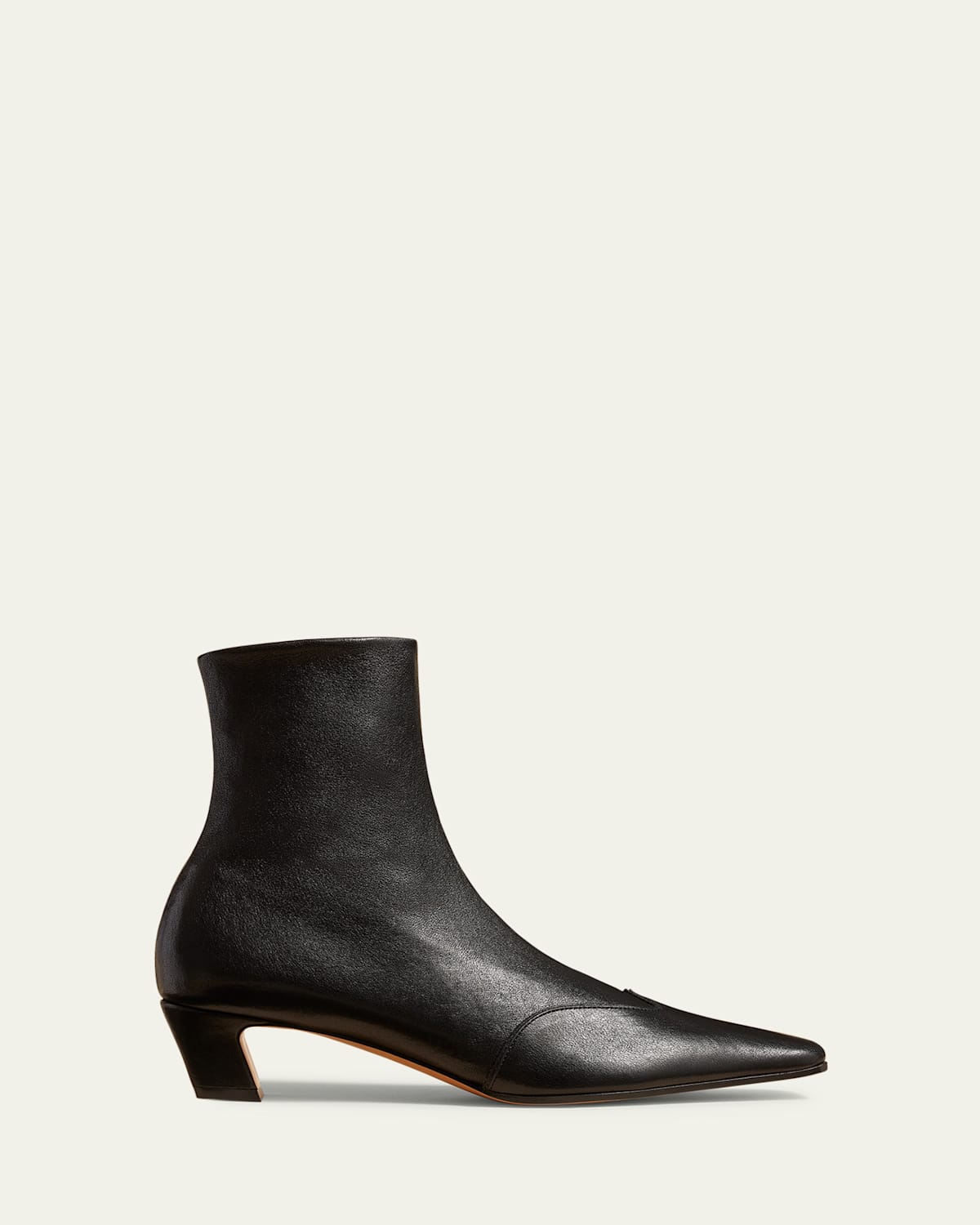 Shop Khaite Nevada Stretch Leather Ankle Booties In Black