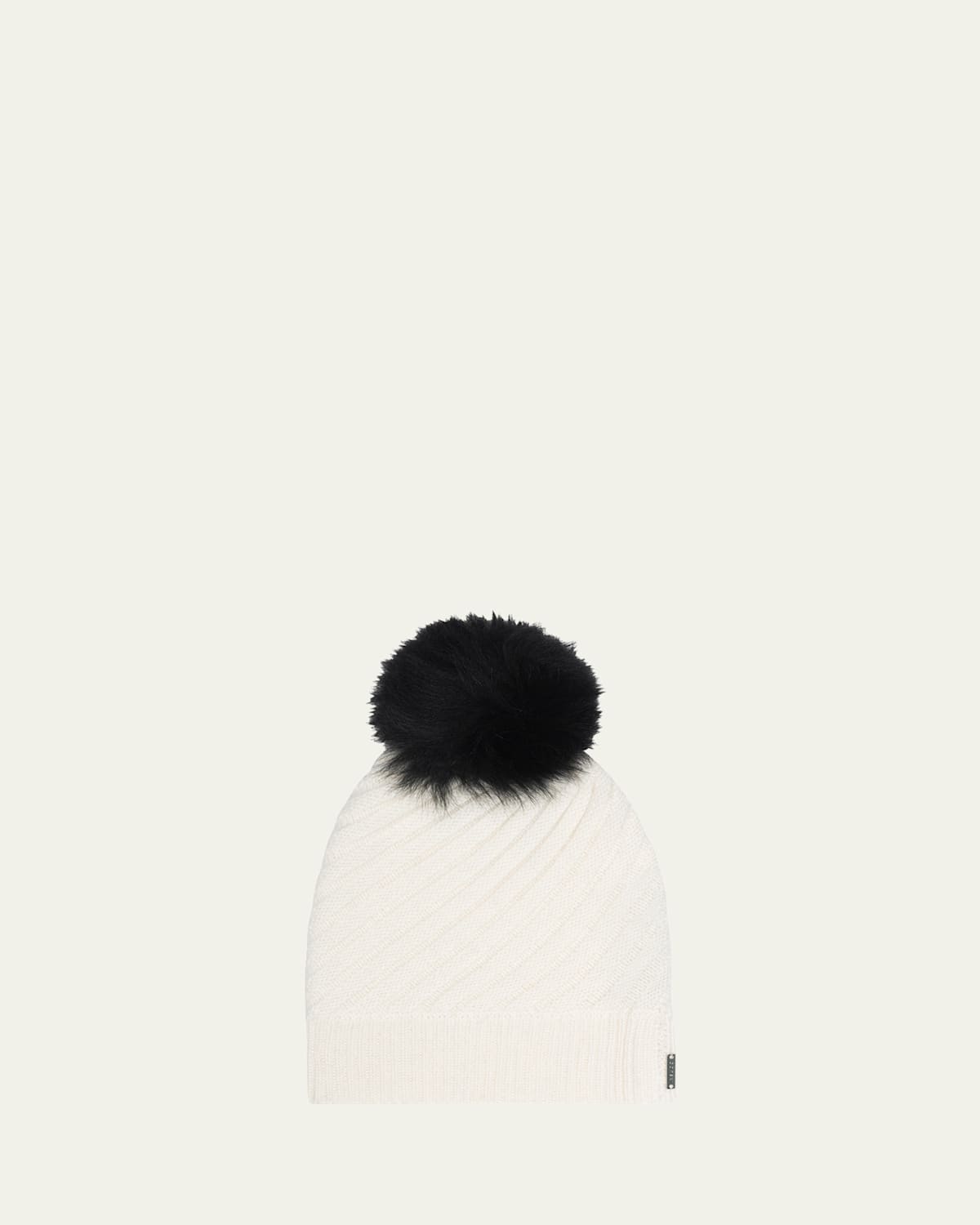 Gorski Select Cashmere Beanie with Lamb Shearling Pom | Thumbnail 4