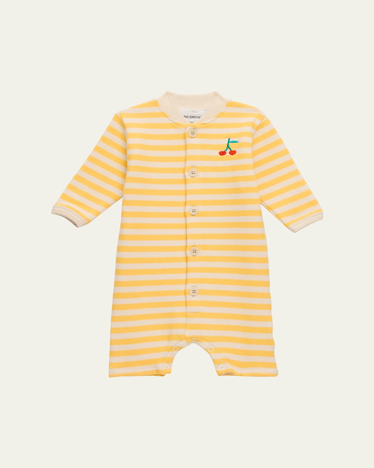 Boy's Organic Cotton Striped Playsuit, Size 3M-24M