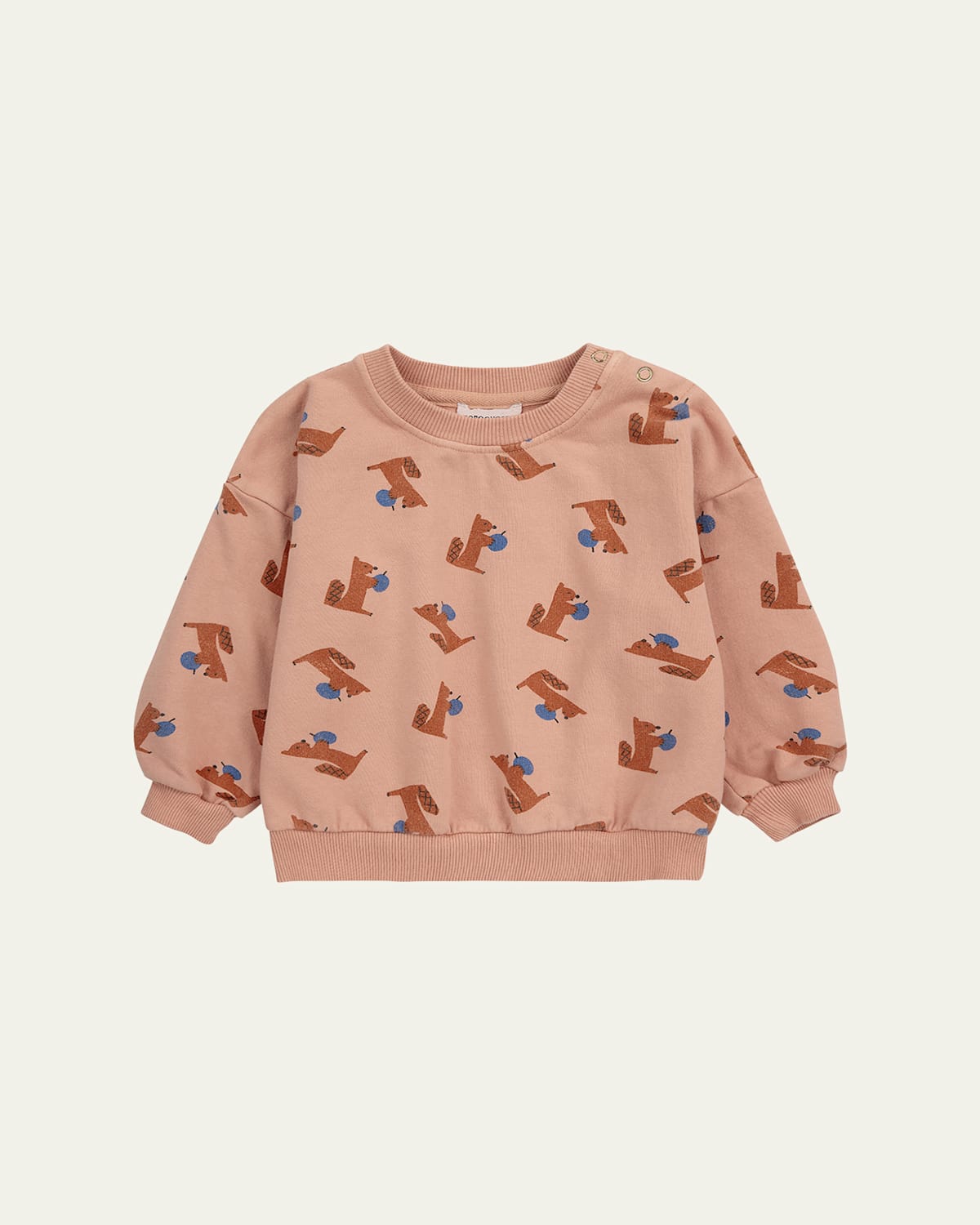 Girl's Hungry Squirrel Sweatshirt, Size 3M-24M