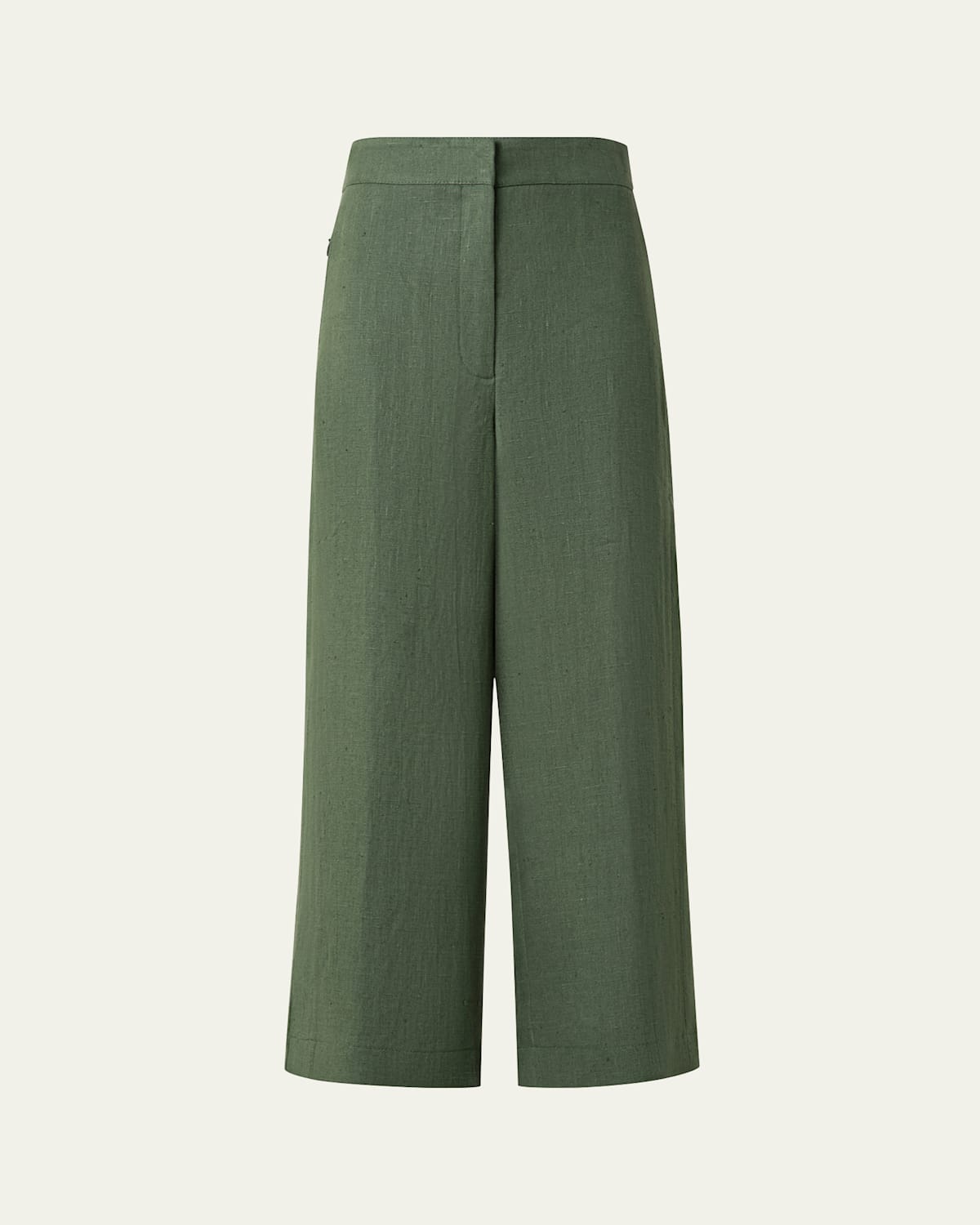 Filip Washed Raw Linen Straight-Leg Crop Pants