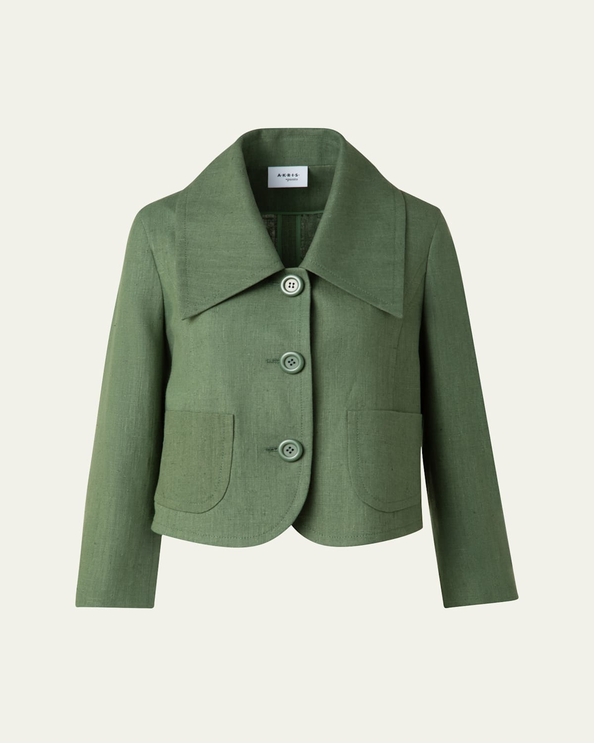 Fitted Washed Raw Linen Jacket