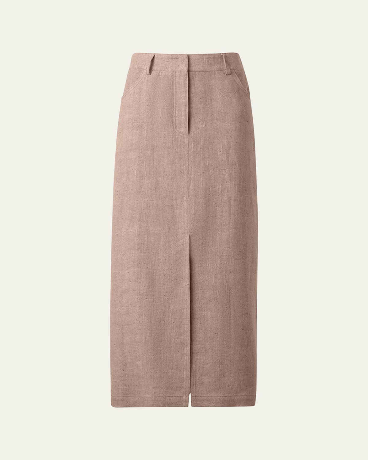 Washed Raw Linen Maxi Skirt