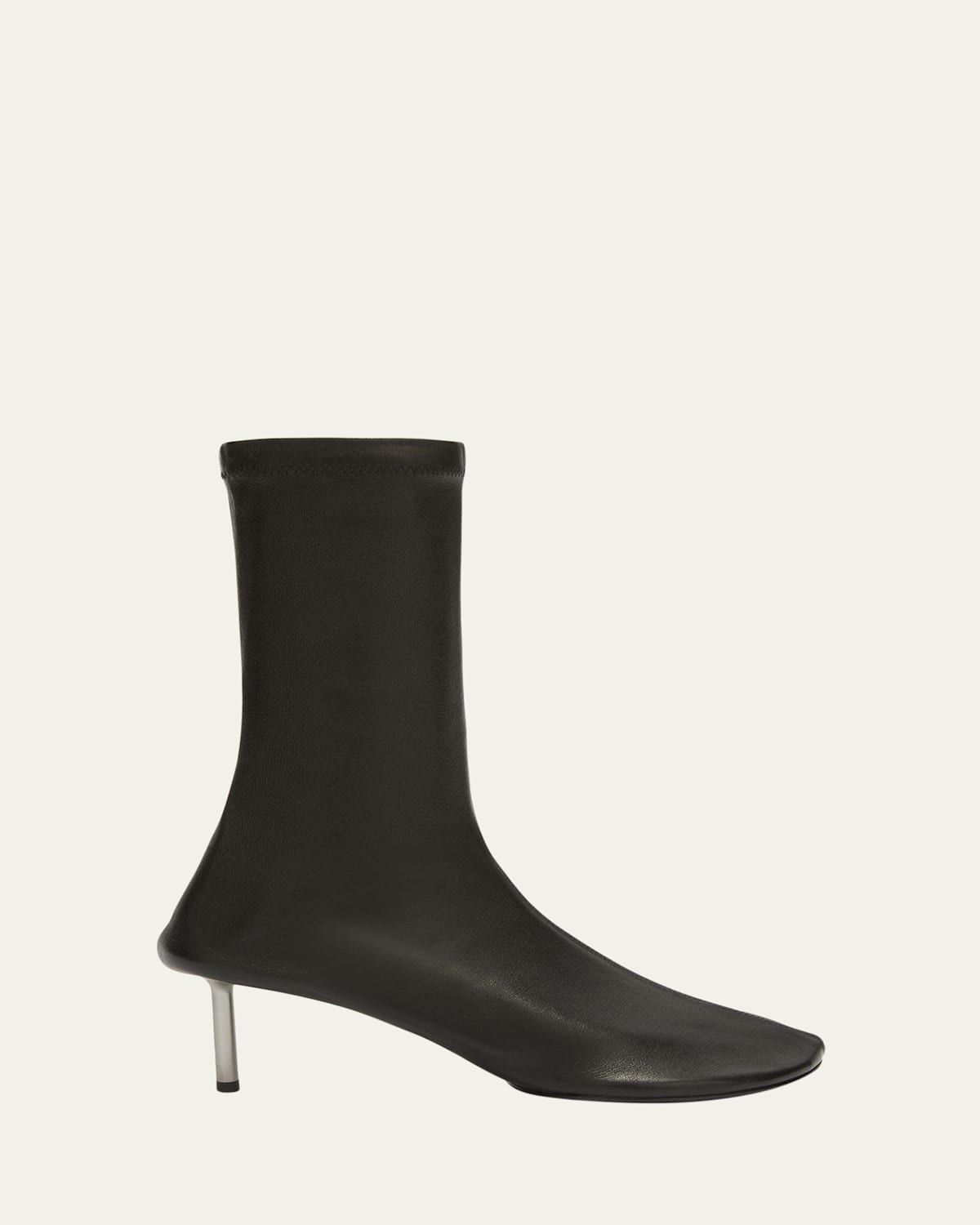 Jil Sander 60mm Ankle Leather Boots In Black
