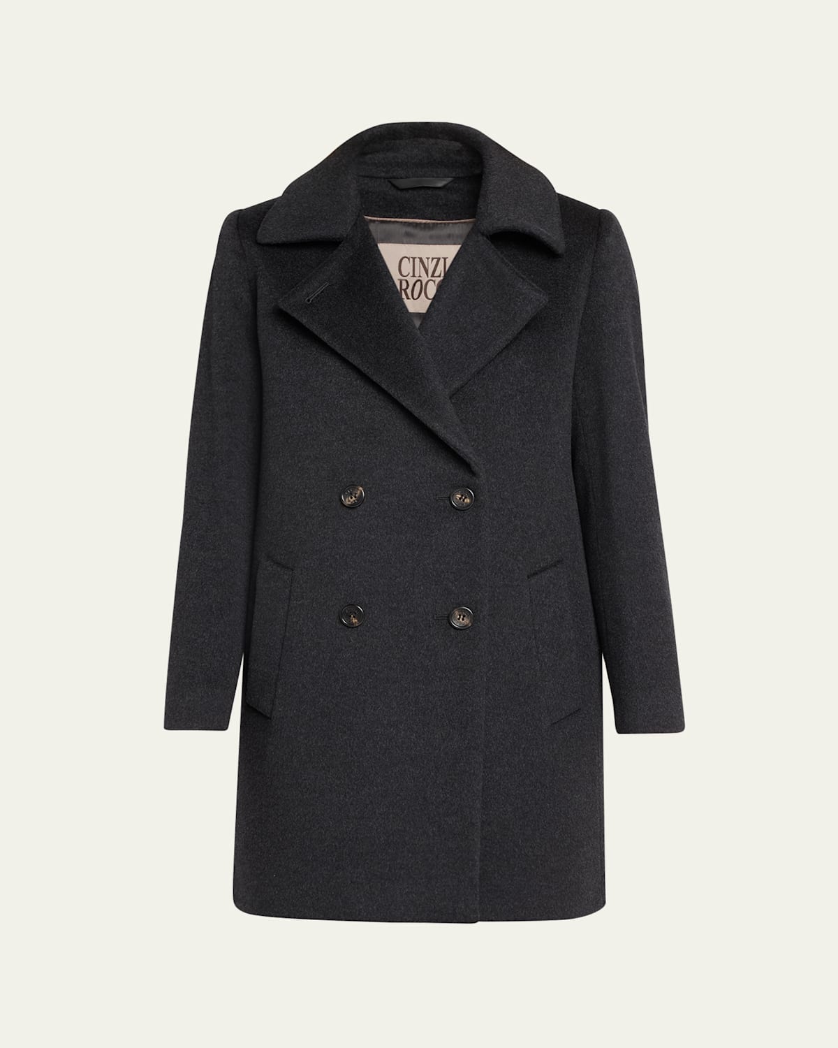 Double-Breasted Wool Peacoat
